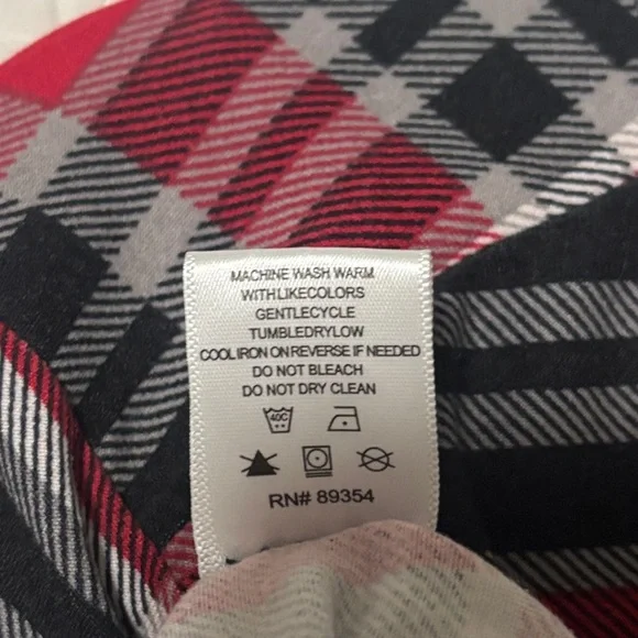 Alison Andrews Babydoll V-Neck Peasant Sleeve Blouse M Red Plaid - Picture 8 of 8